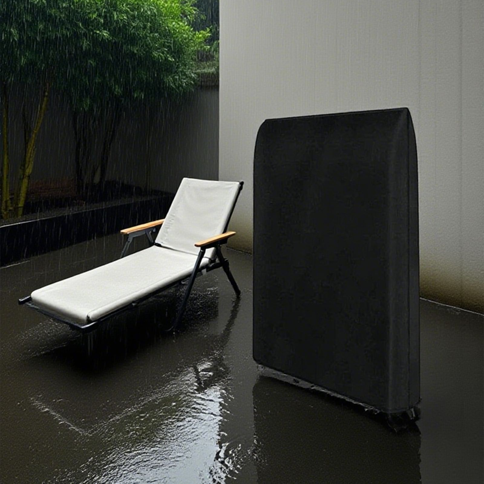 Outdoor Furniture Covers Waterproof - Garden/Outdoor Folding Chair Cover, Black Waterproof