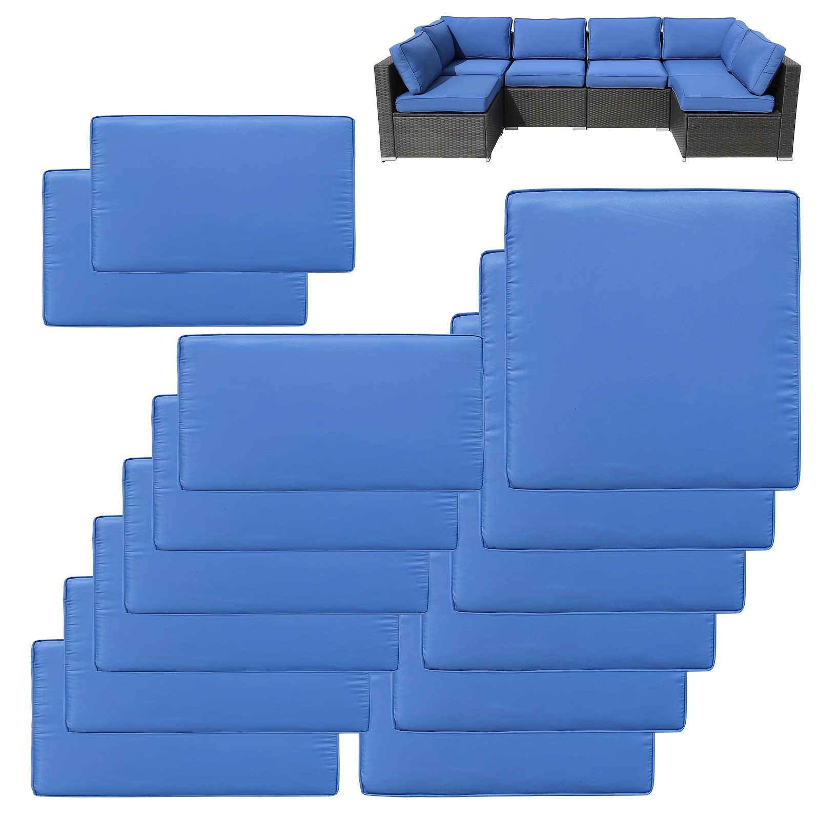 Outdoor Furniture Without Cushions - 14pcs Outdoor Patio Waterproof Cushion Covers