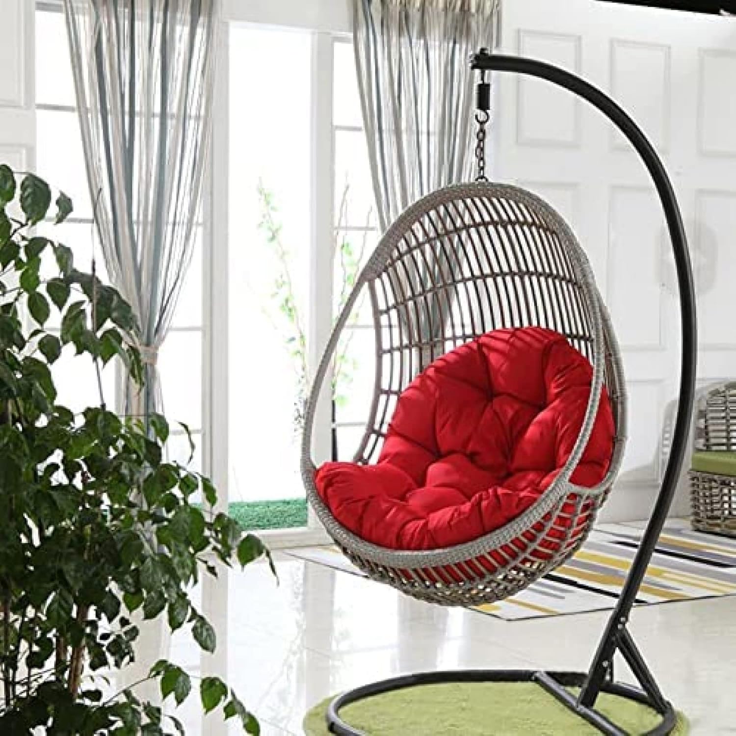 Outdoor Furniture Egg Chair - Water Resistant Hanging Egg Chair Cushion