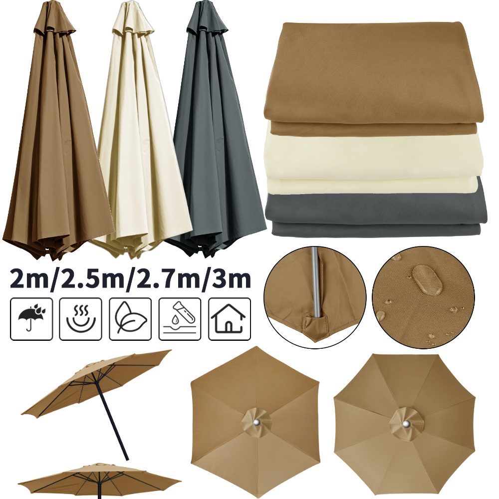 Outdoor Furniture Sunbrella - Waterproof Replacement Umbrella Cloth 2/3M Patio