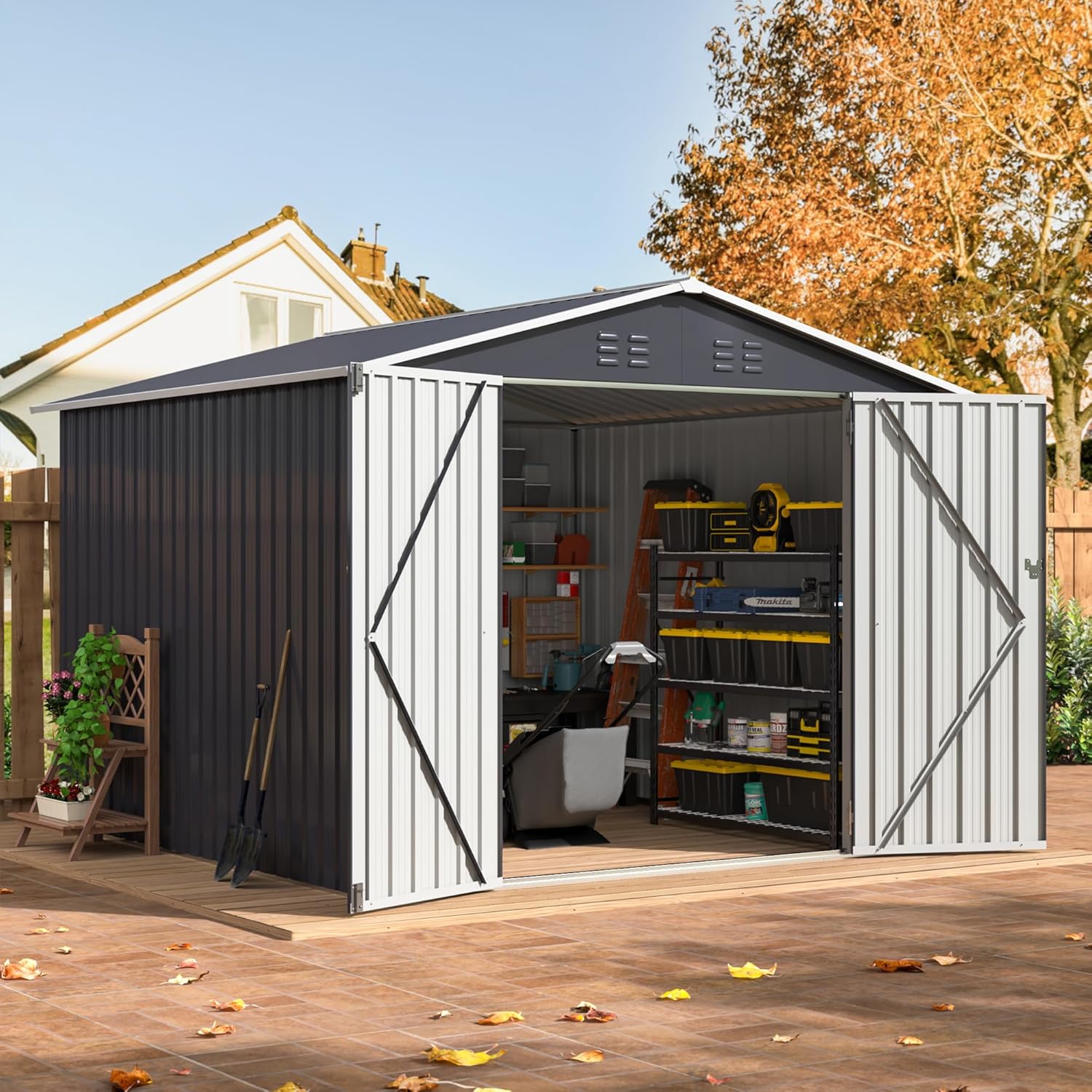Outdoor Furniture Arhaus - 8x8 FT Outdoor Storage Shed, Utility