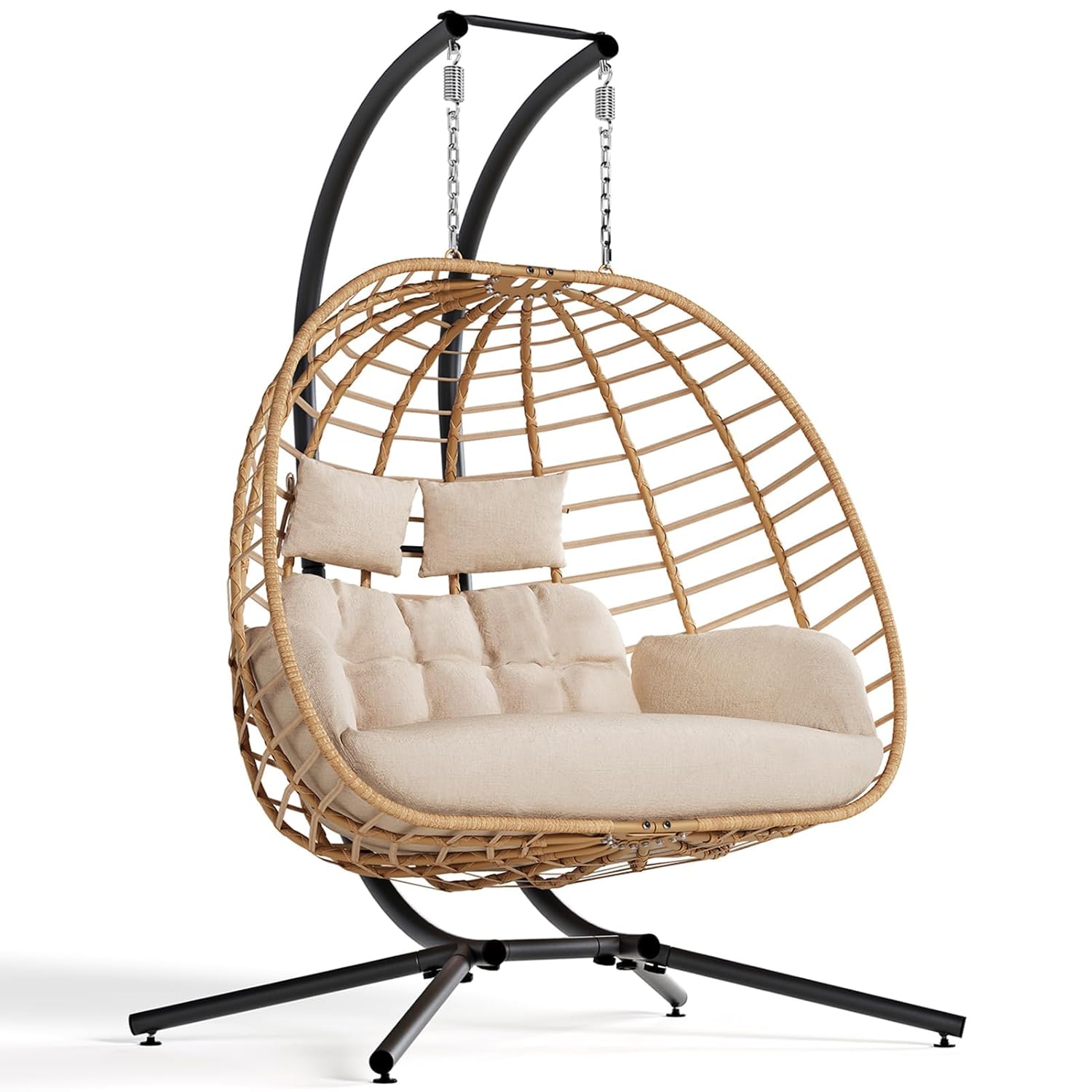 Double Hanging Egg Chair with  – Outdoor Furniture Egg Chair recenzja i cena