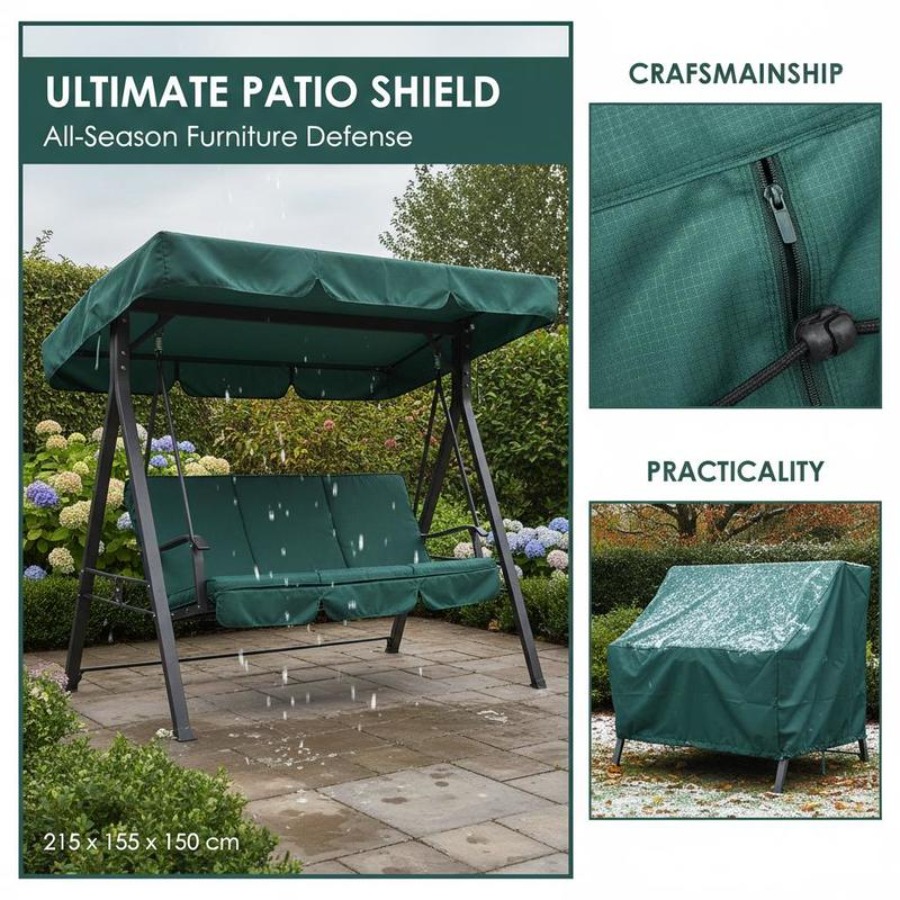 Patio 3 Seater Swing Chair Ben – Outdoor Furniture Covers Waterproof recenzja i cena
