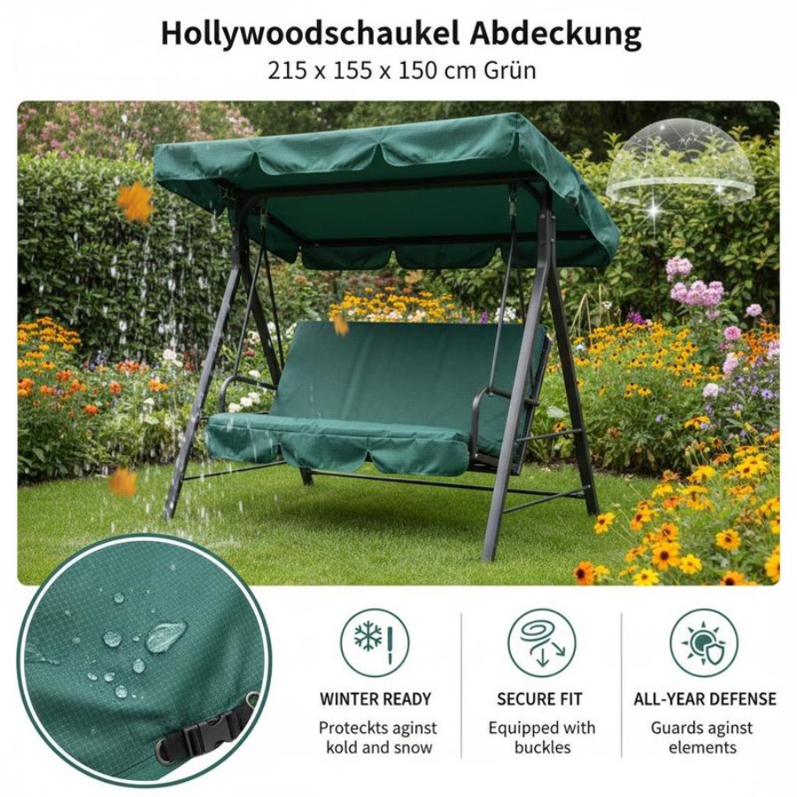 Patio 3 Seater Swing Chair Ben – Outdoor Furniture Covers Waterproof recenzja i cena