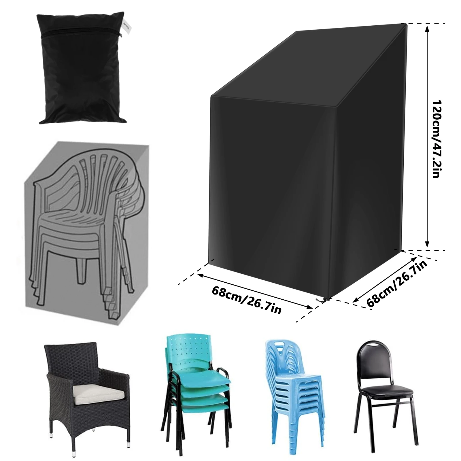 Stacked Chair Dust Cover with  – Outdoor Furniture Varnish recenzja i cena