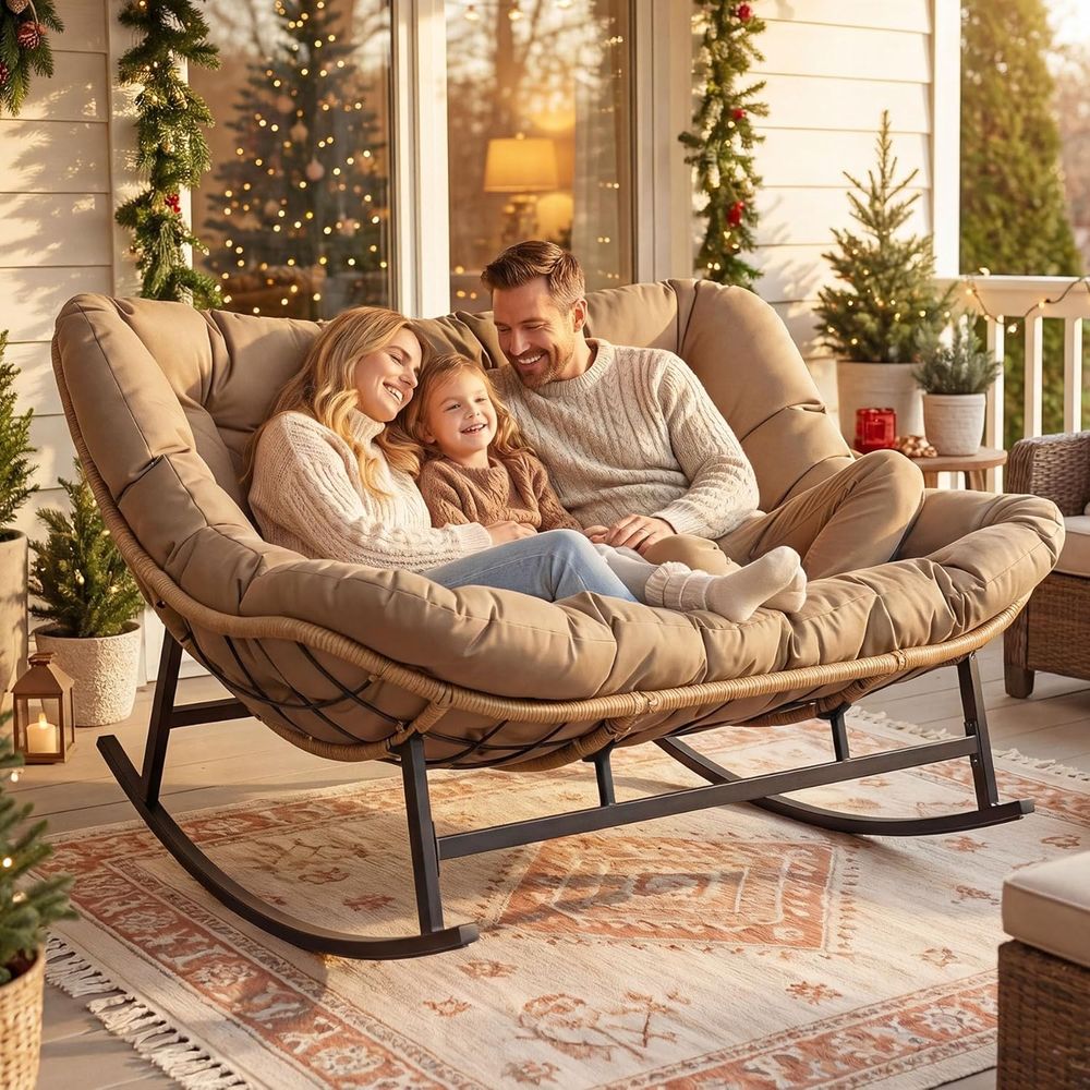 Double Rocking Chairs, Oversiz – Outdoor Furniture Egg Chair recenzja i cena