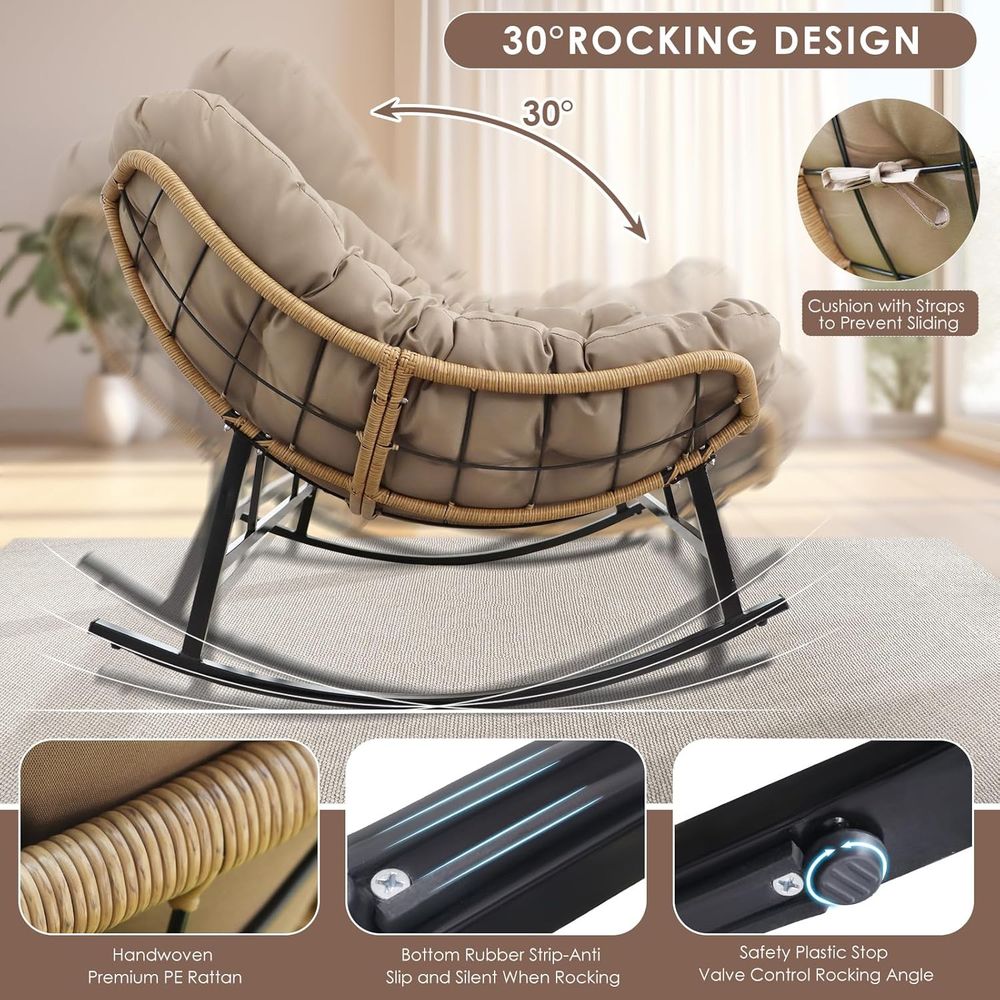 Double Rocking Chairs, Oversiz – Outdoor Furniture Egg Chair recenzja i cena