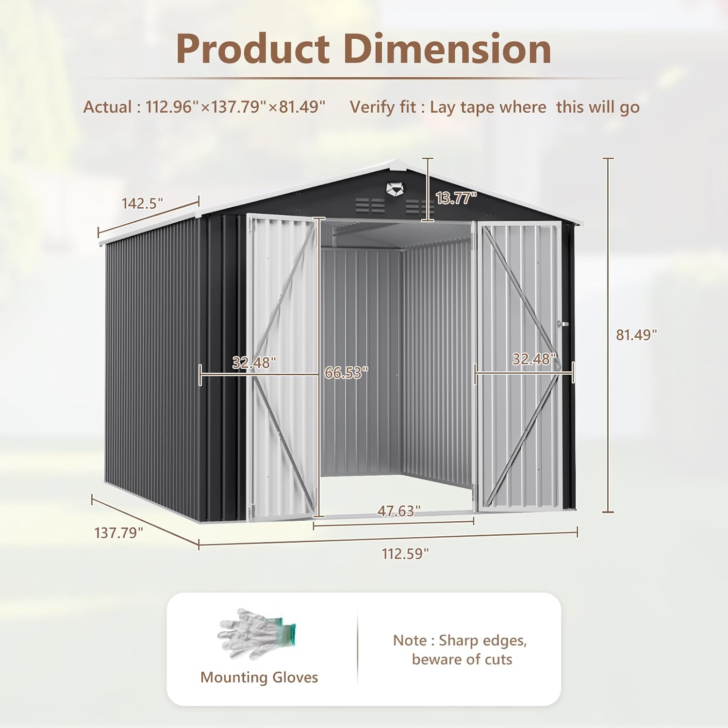 10x12 FT Metal Outdoor Storage – Outdoor Furniture Arhaus recenzja i cena