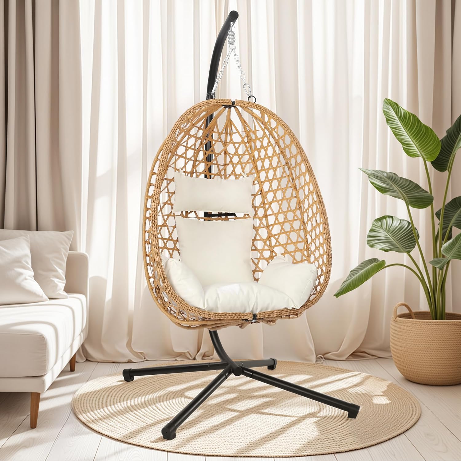 Egg Hanging Chair with Stand,  – Outdoor Furniture Egg Chair recenzja i cena