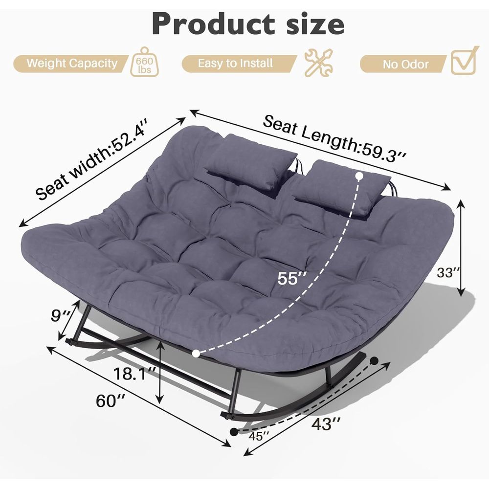 Double Outdoor Rocking Lovesea – Outdoor Furniture Egg Chair recenzja i cena