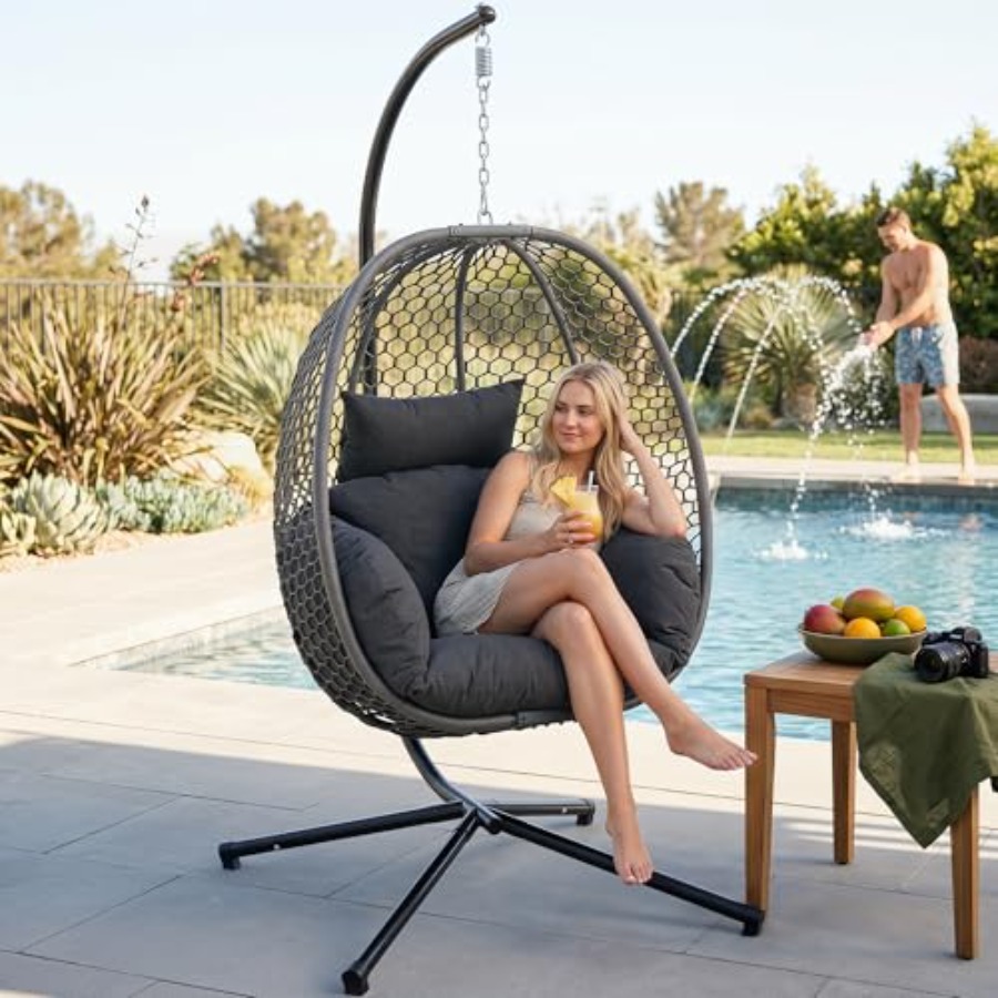 Egg Chair Outdoor with Stand,  – Outdoor Furniture Egg Chair recenzja i cena