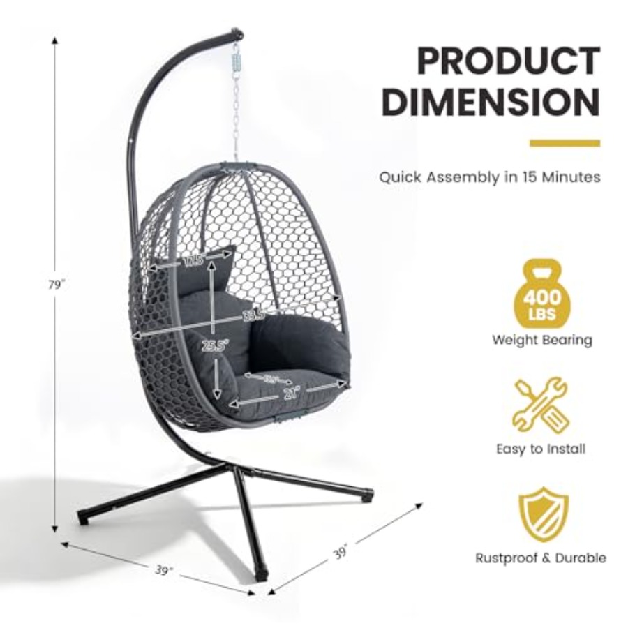 Egg Chair Outdoor with Stand,  – Outdoor Furniture Egg Chair recenzja i cena