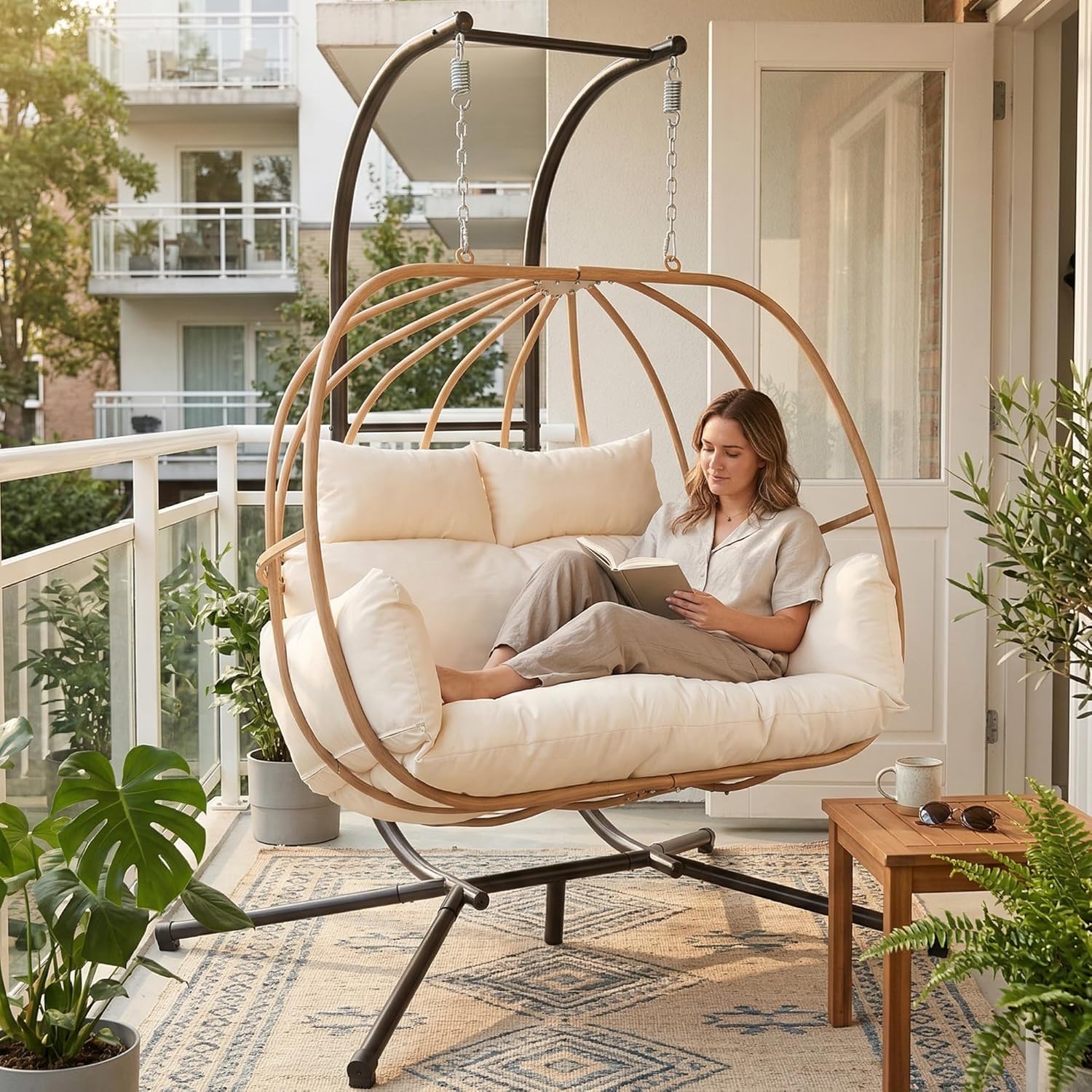 2 Person All Weather Egg Chair – Outdoor Furniture Egg Chair recenzja i cena