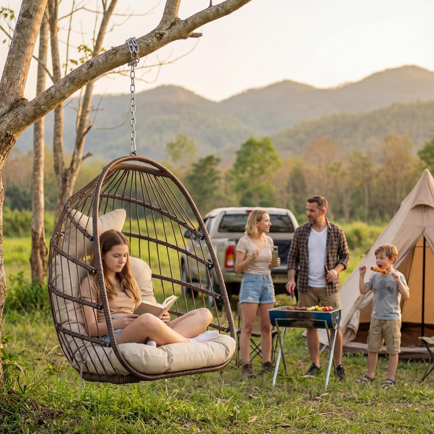 Outdoor Hanging Egg Chair With – Outdoor Furniture Egg Chair recenzja i cena