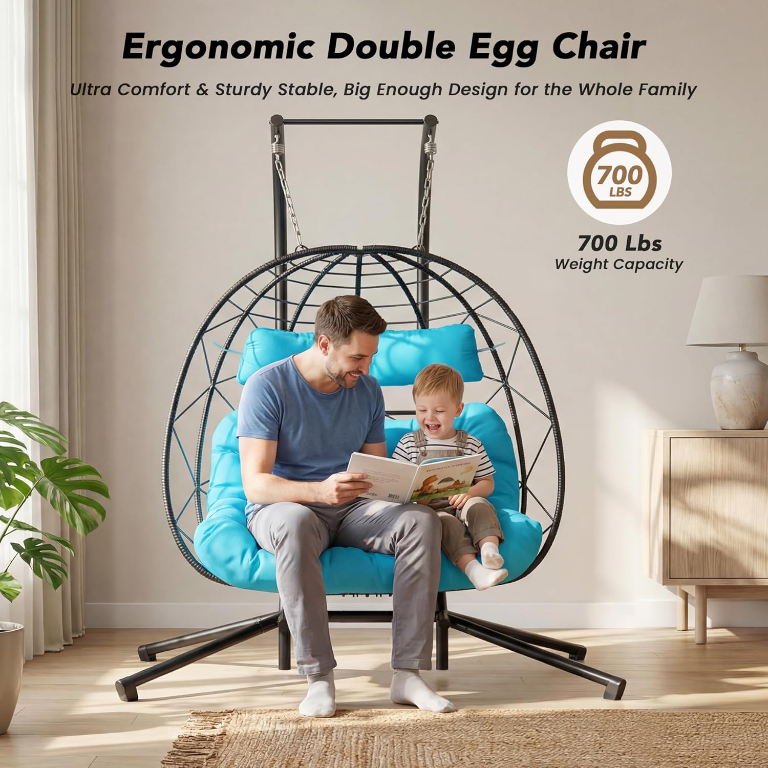 Set of 2 Wicker Hanging Egg Ch – Outdoor Furniture Egg Chair recenzja i cena