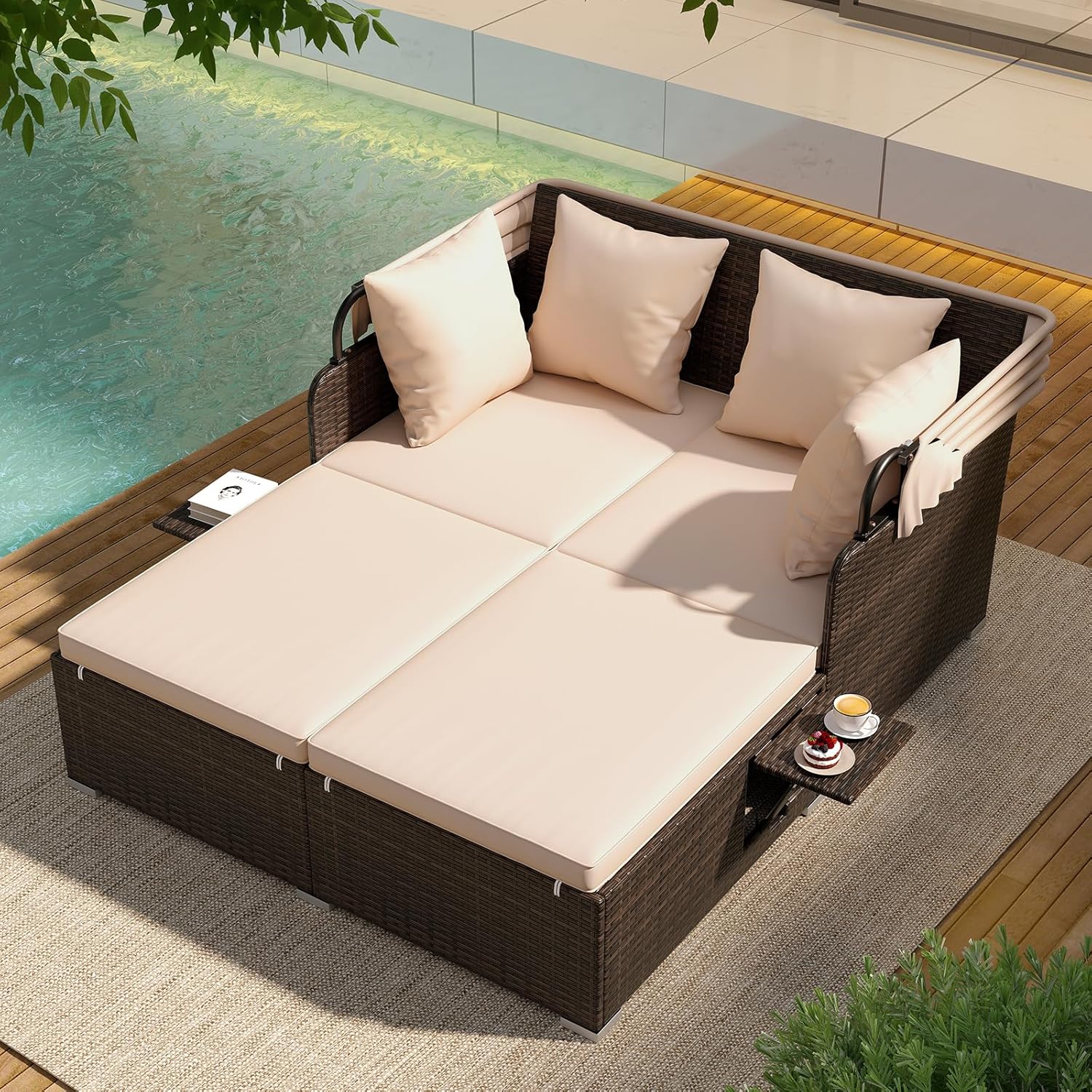 Outdoor Daybed, 2-Person Wicke – Outdoor Furniture Sunbrella recenzja i cena