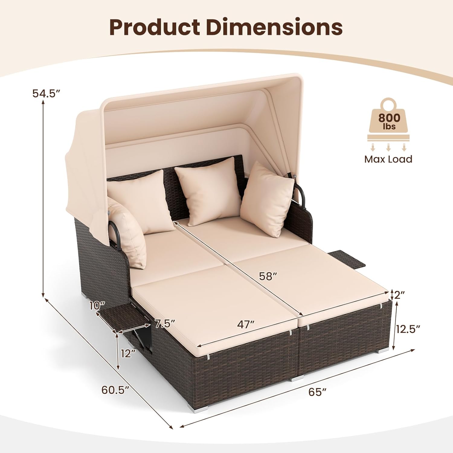 Outdoor Daybed, 2-Person Wicke – Outdoor Furniture Sunbrella recenzja i cena