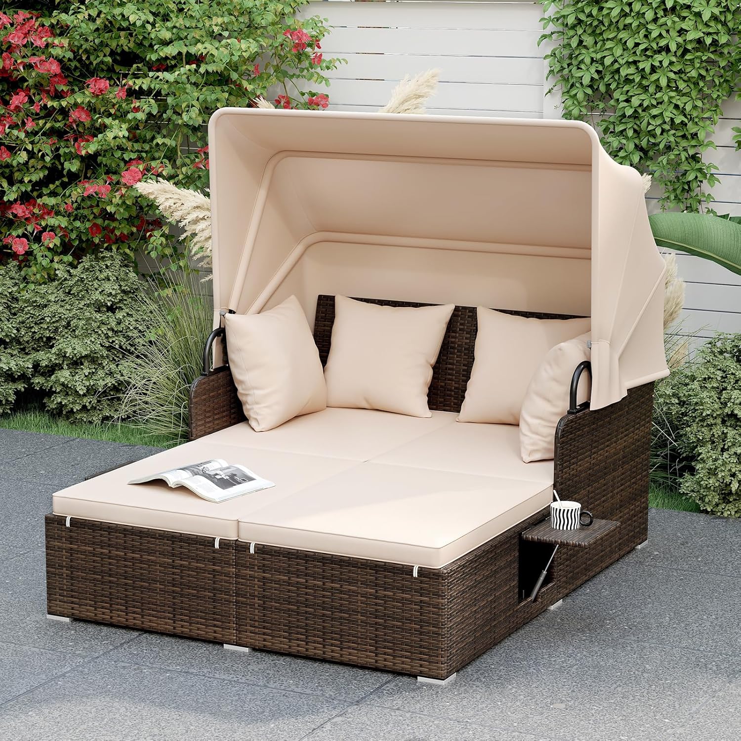 Outdoor Daybed, 2-Person Wicke – Outdoor Furniture Sunbrella recenzja i cena