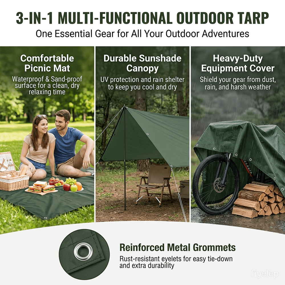 Outdoor Waterproof Tarp, Multi – Outdoor Furniture Sunbrella recenzja i cena