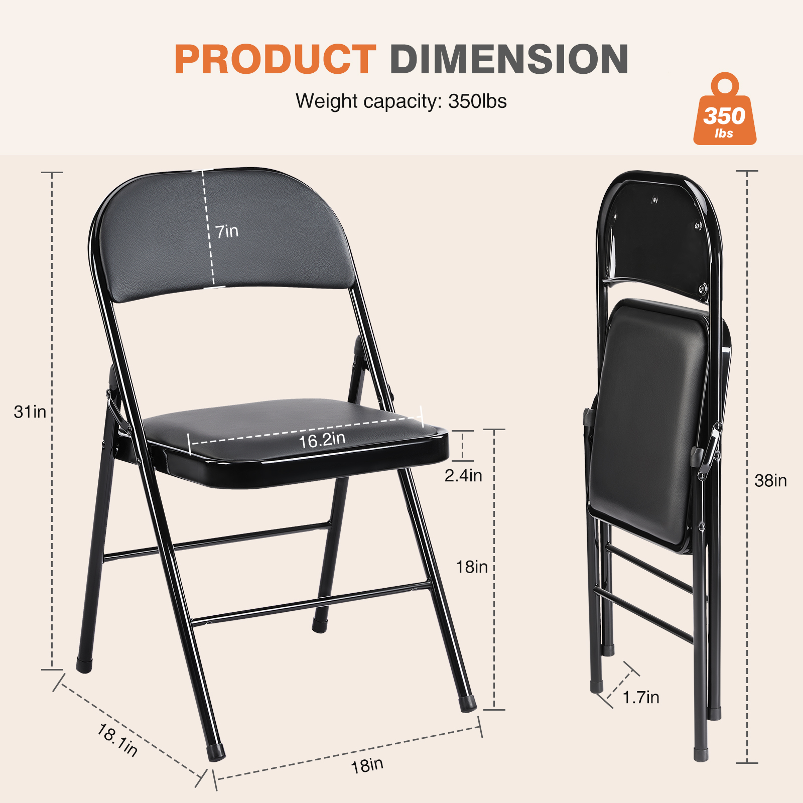 JHK Leather Padded Folding Cha – Outdoor Furniture Diy Plans recenzja i cena