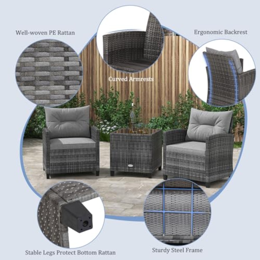 KOTEK 3 Piece Patio Furniture  – Outdoor Furniture In recenzja i cena