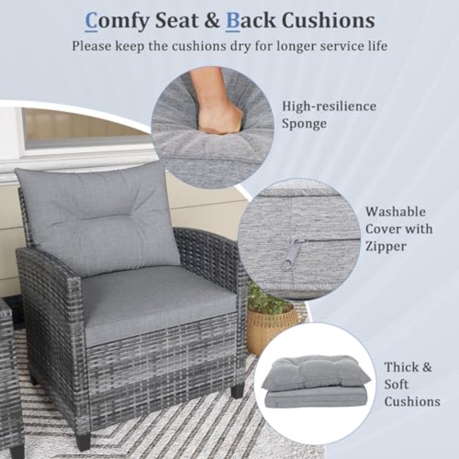 KOTEK 3 Piece Patio Furniture  – Outdoor Furniture In recenzja i cena