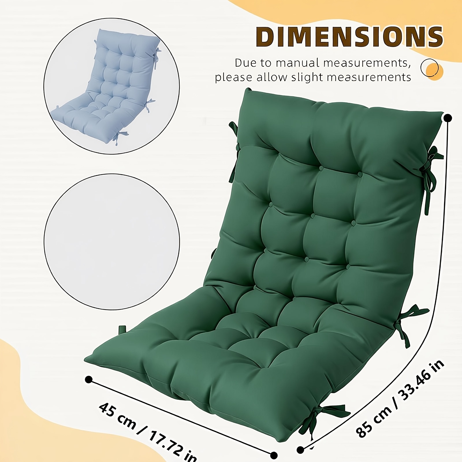 2pcs Cushion, Thickened Polyes – Outdoor Furniture Without Cushions recenzja i cena