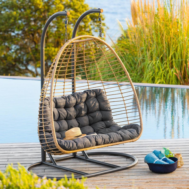 Luxury 2-Seater Hanging Chairs – Outdoor Furniture Egg Chair recenzja i cena