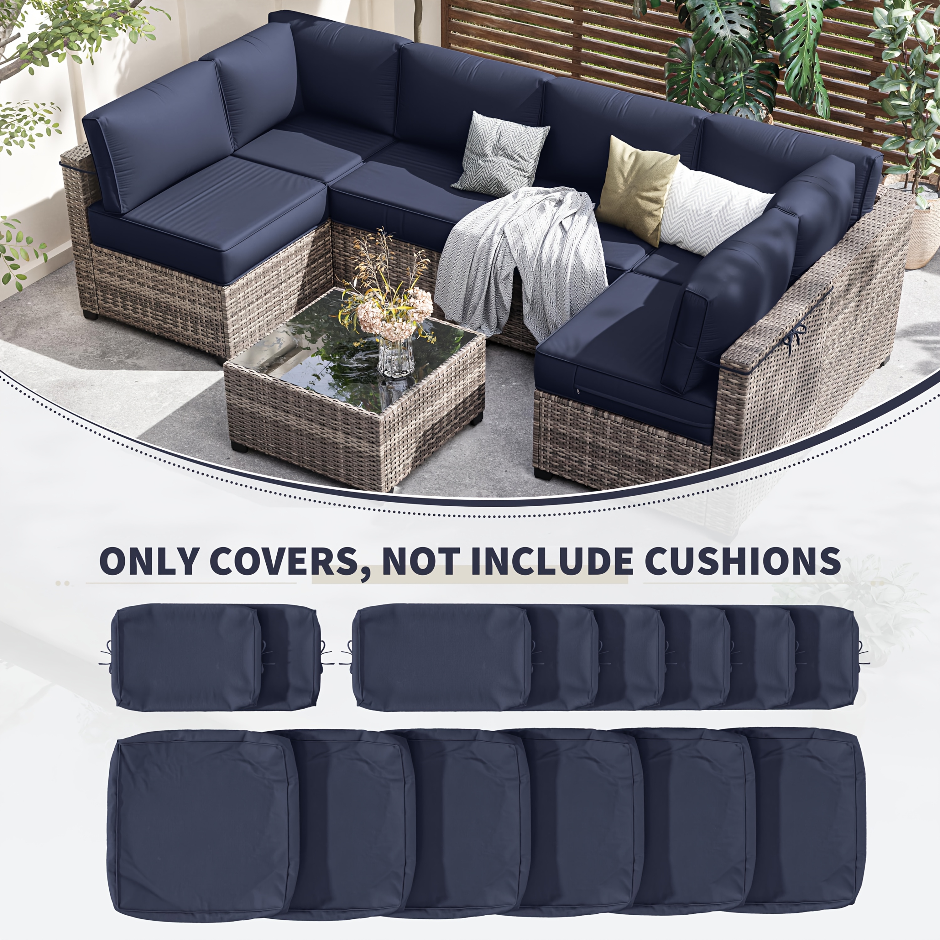 14pcs Outdoor Cushion Covers - – Outdoor Furniture Without Cushions recenzja i cena