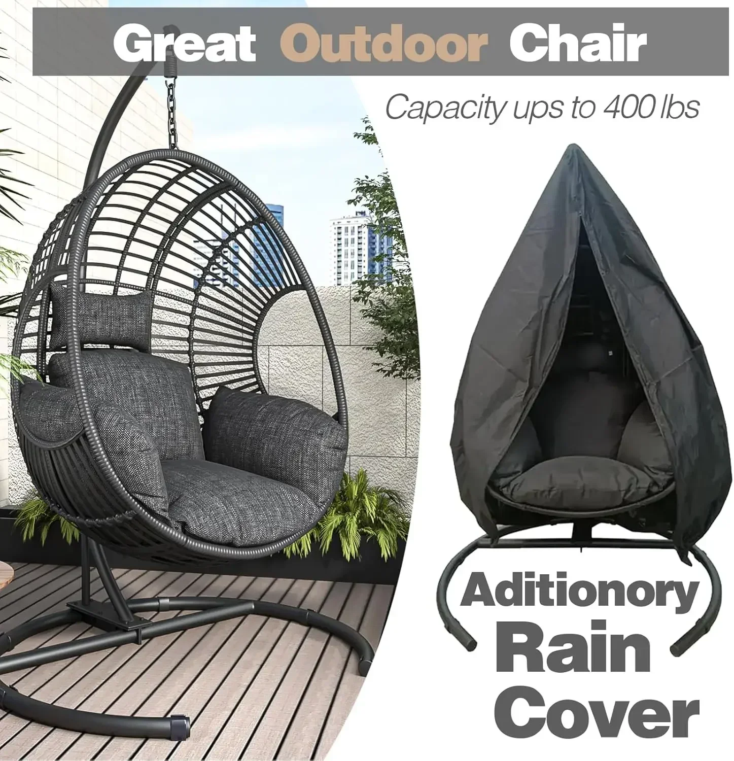 （XMSJ-Hot）Oversized Hanging Eg – Outdoor Furniture Egg Chair recenzja i cena