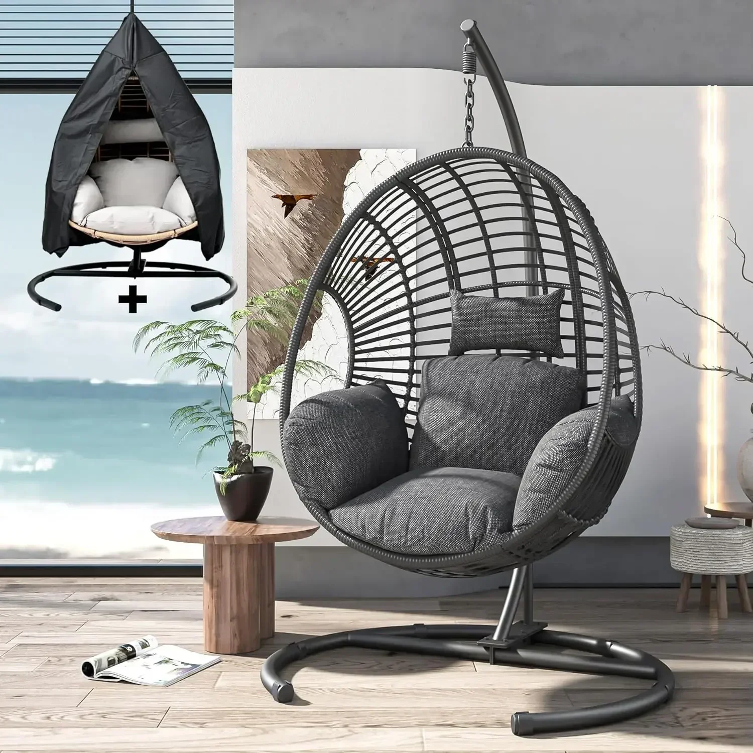 （XMSJ-Hot）Oversized Hanging Eg – Outdoor Furniture Egg Chair recenzja i cena