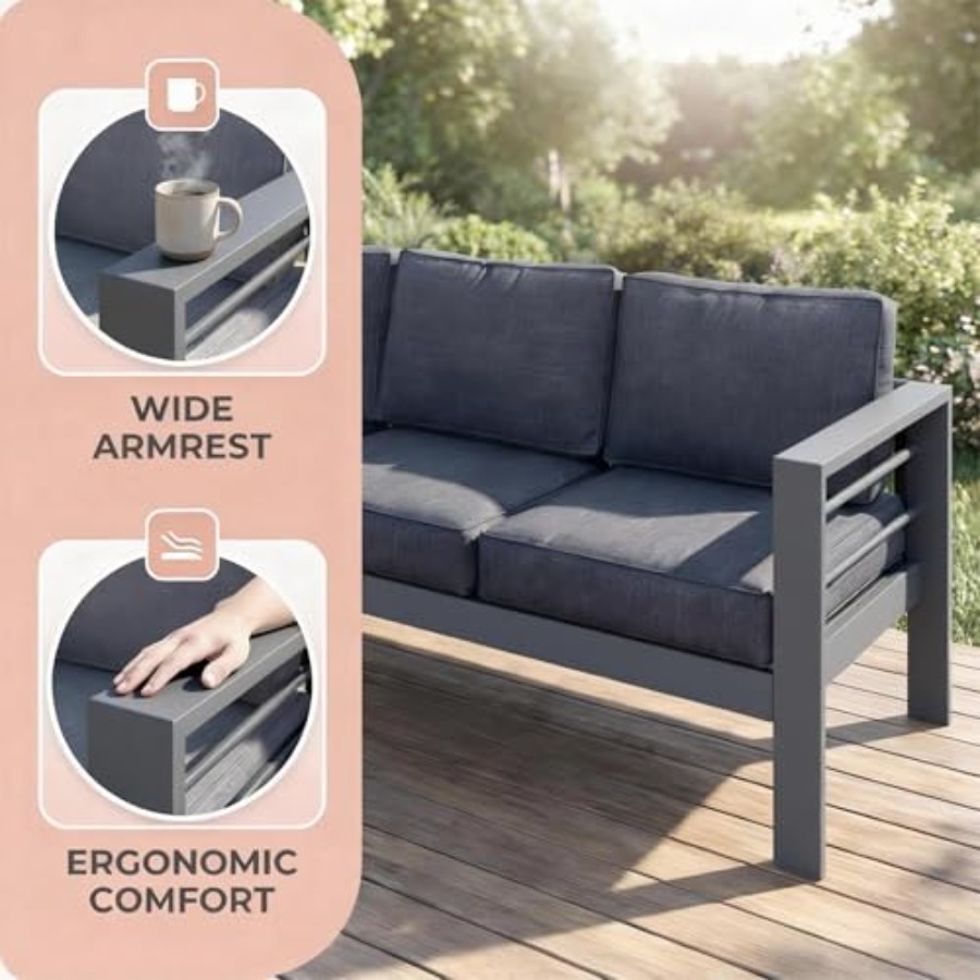 Outdoor Couch Aluminum Patio F – Outdoor Furniture Without Cushions recenzja i cena
