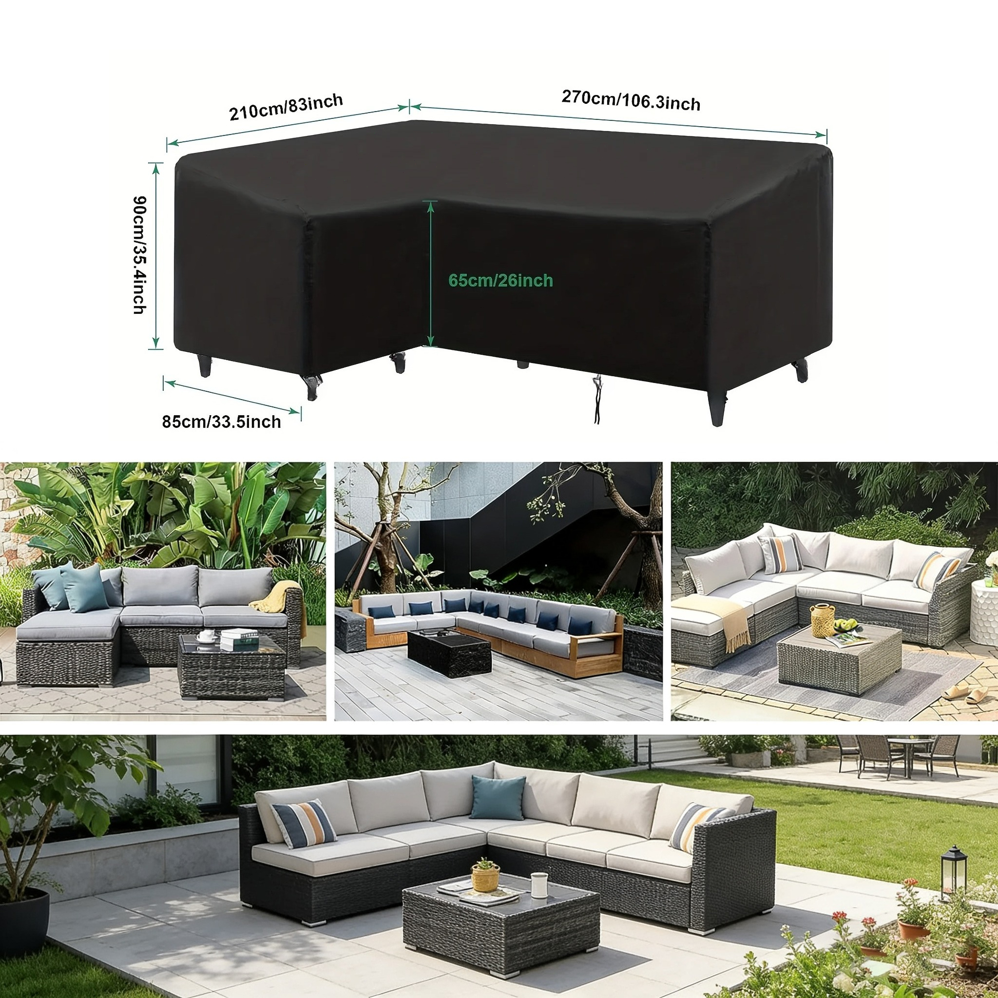 L-shaped Outdoor Sofa Cover, W – Outdoor Furniture Varnish recenzja i cena