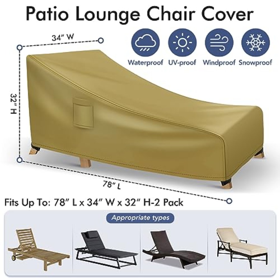 Chaise Lounge Covers Outdoor W – Outdoor Furniture Covers Waterproof recenzja i cena
