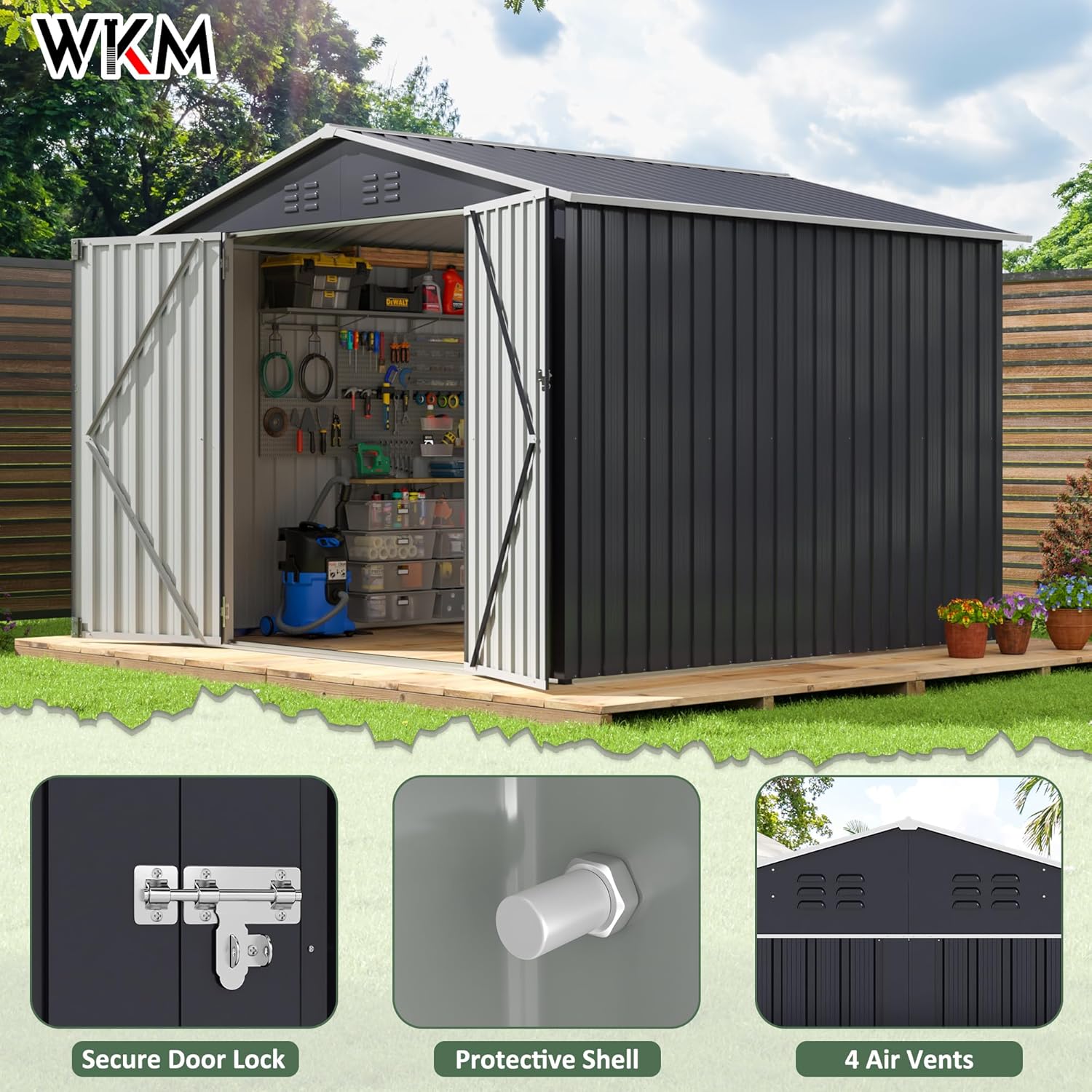 8x8 FT Outdoor Storage Shed, U – Outdoor Furniture Arhaus recenzja i cena